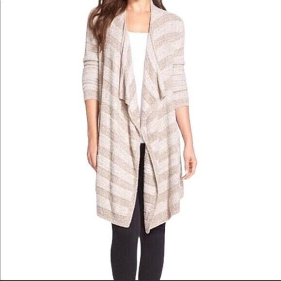 Barefoot Dreams Bamboo Chic Lite Drape Front Cardigan Sweater Size L/XL - Picture 1 of 6